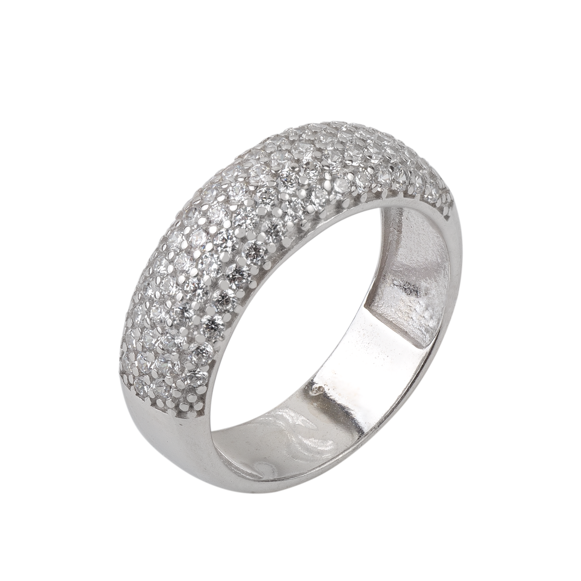 Кольцо из серебра с камнем Фианит фото, цены