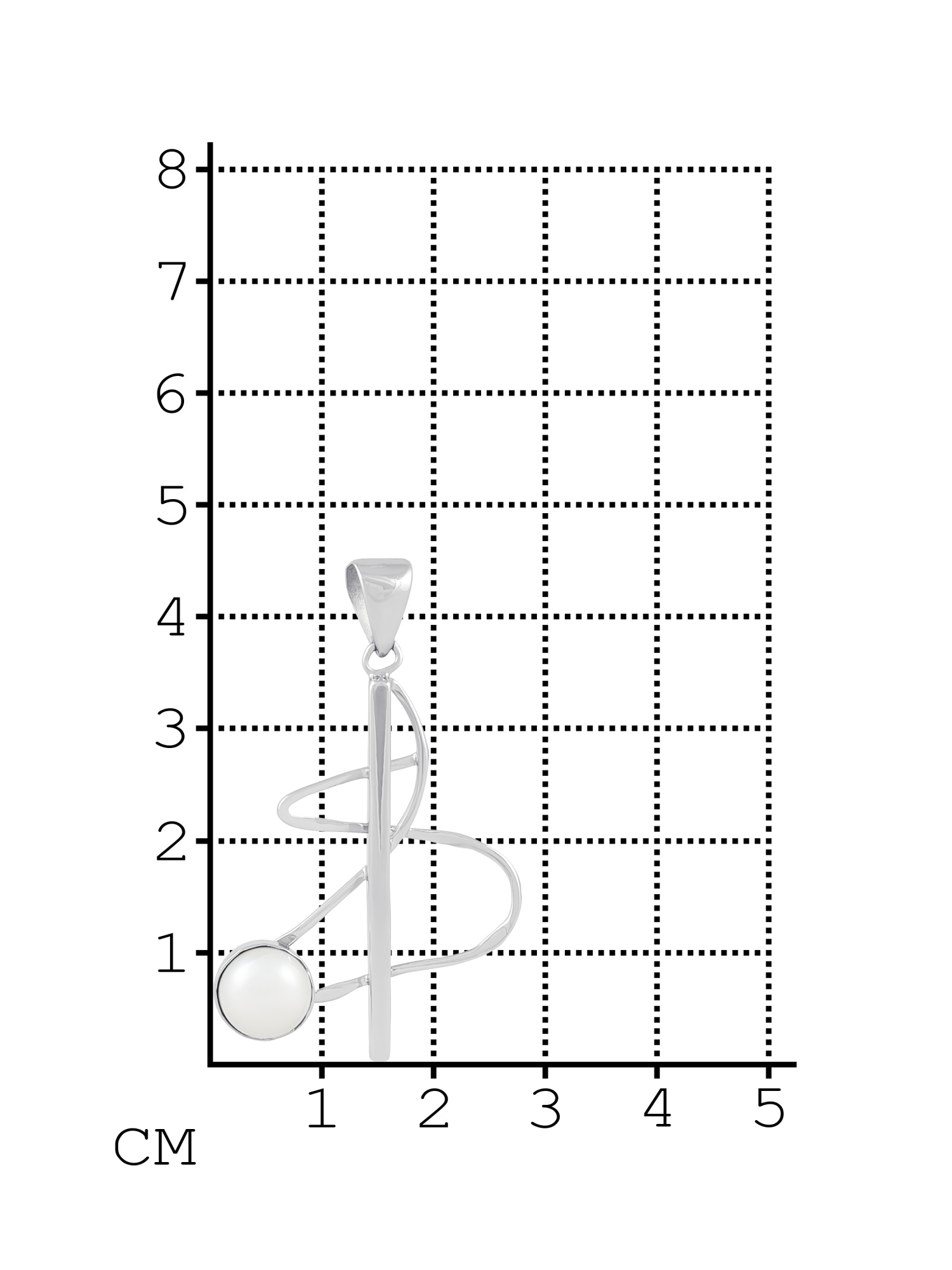 Подвеска из серебра с камнем Жемчуг фото, цены