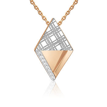 Подвеска из золота с камнем Фианит фото, цены