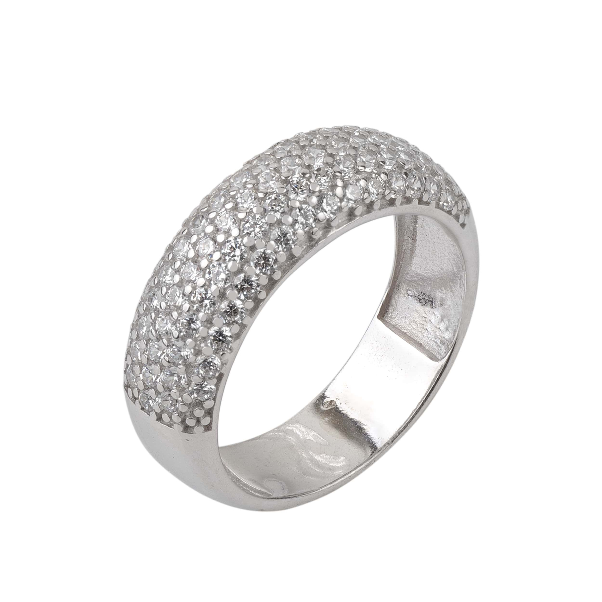 Кольцо из серебра с камнем Фианит фото, цены