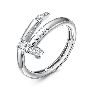 Кольцо из серебра с камнем Фианит фото, цены