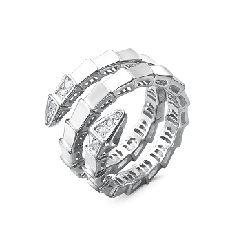 Кольцо из серебра с камнем Фианит фото, цены