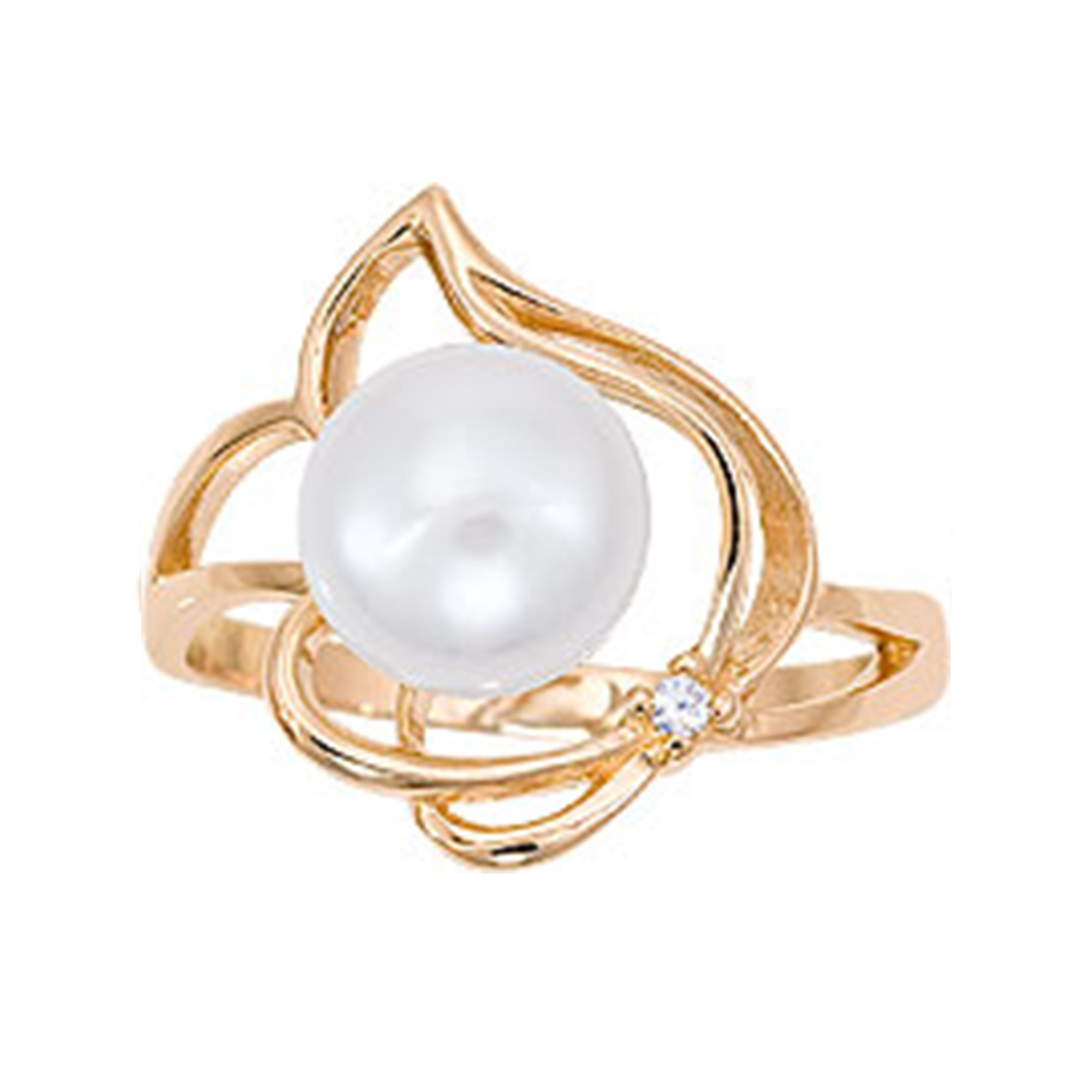 Кольцо из золота с камнем Жемчуг фото, цены