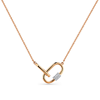 Колье из золота с камнем Фианит фото, цены