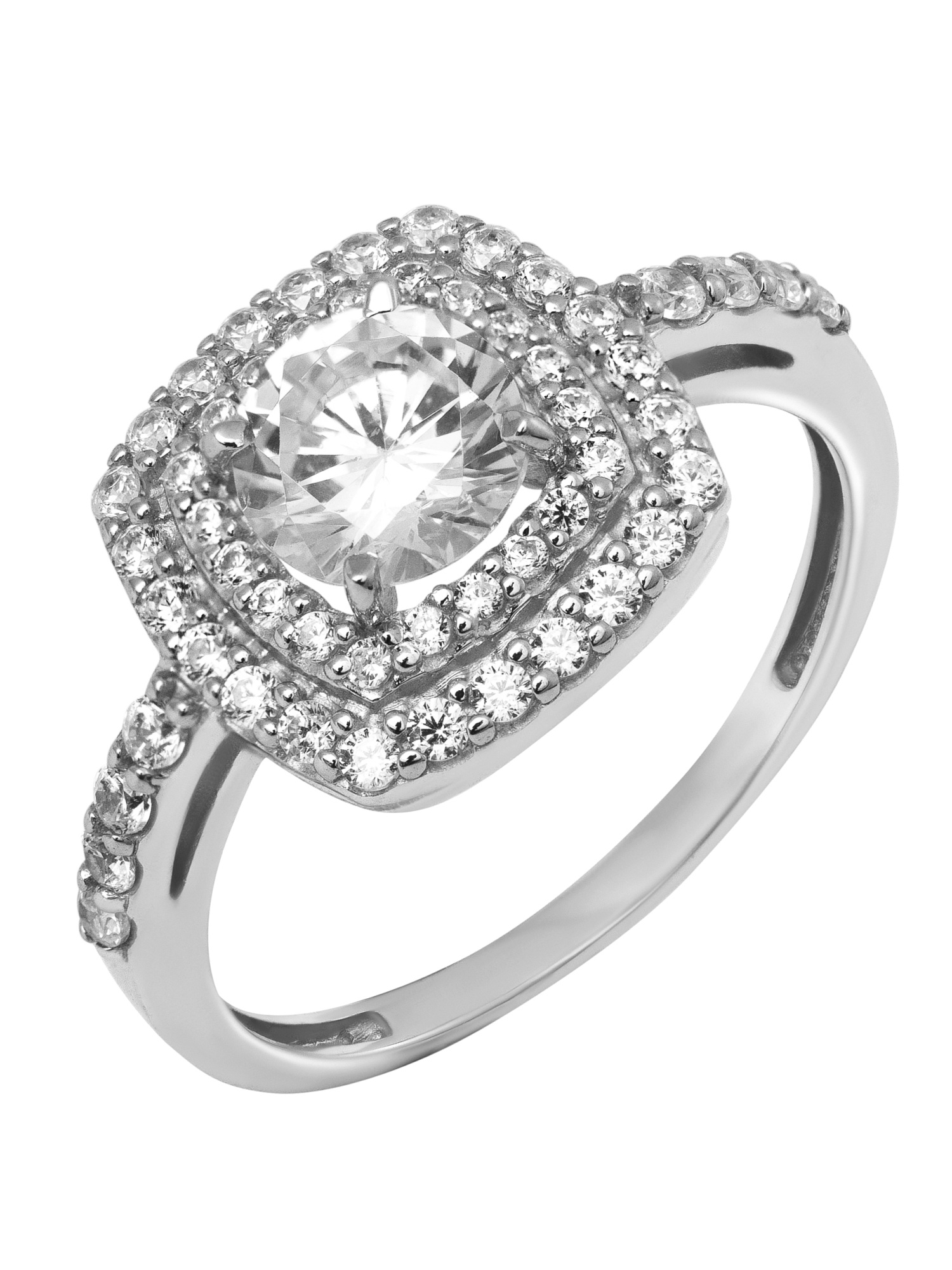 Кольцо из серебра с камнем Фианит фото, цены